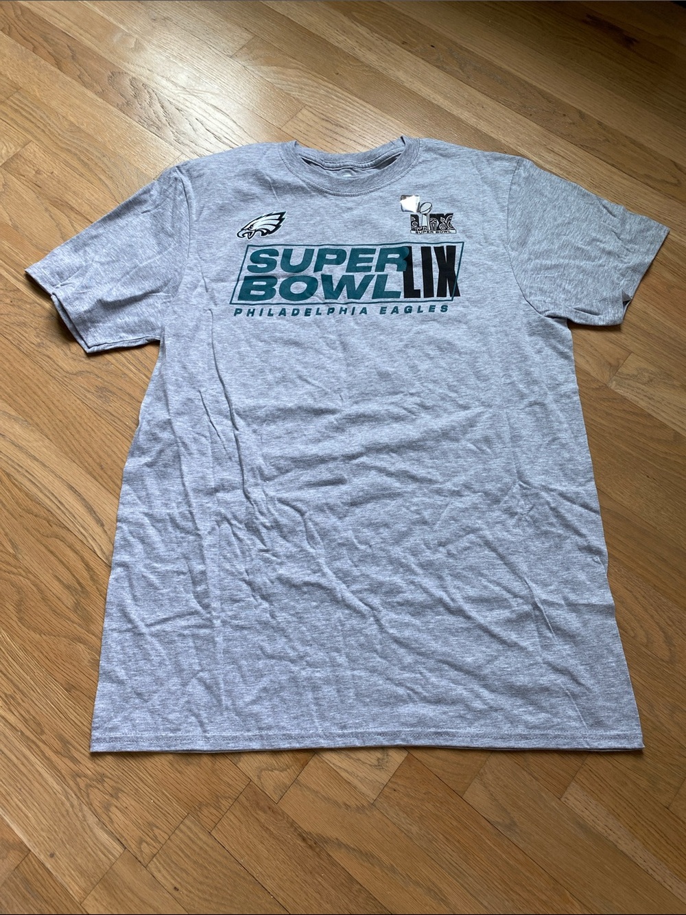 NFL Fanatics L Philadelphia Eagles Super Bowl LIX Gray Graphic T-Shirt